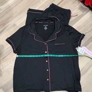 NEW Black Pajama Set with Pink Accents DONATED